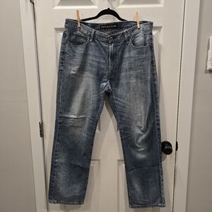 Men's Express Blue Straight Jeans Classic Denim